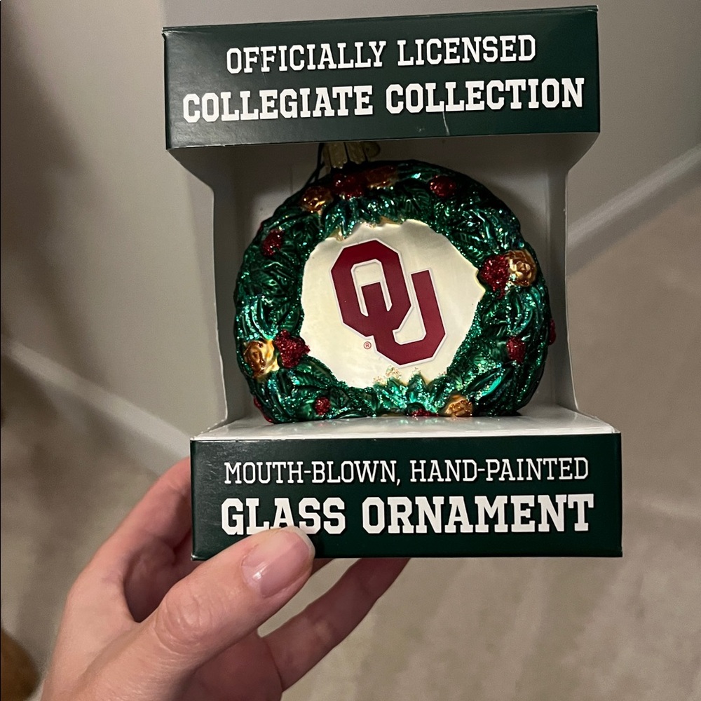 Oklahoma glass ornament